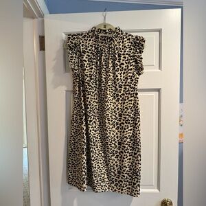 Jude Connally Leopard Print Sleeveless Dress (S)